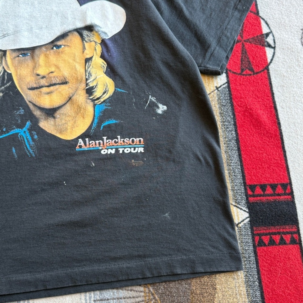 Vintage 1992 Alan Jackson Concert T-Shirt XL Screen Stars Best Country Music 90s - Picture 7 of 11